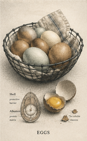 Eggs sentiment market illustration
