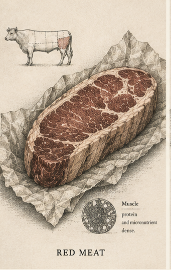 Red meat sentiment market illustration