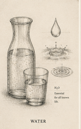 Water sentiment market illustration